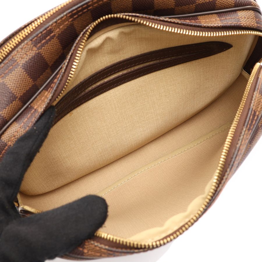 棕色 棋盤格帆布 Reporter PM 肩背包【LOUIS VUITTON LV 路易威登】 N45253-3
