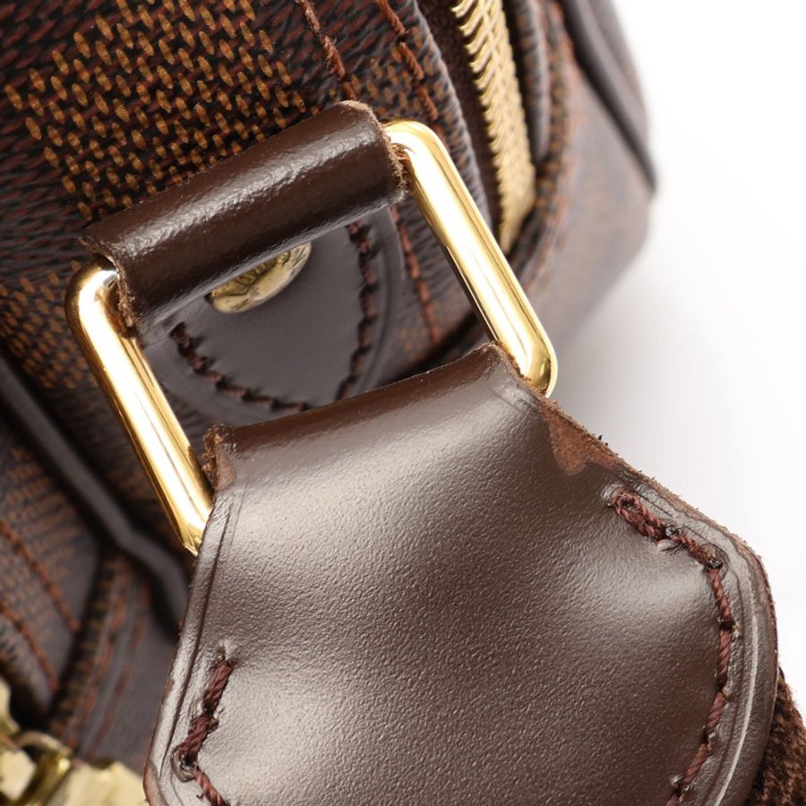 棕色 棋盤格帆布 Reporter PM 肩背包【LOUIS VUITTON LV 路易威登】 N45253-12