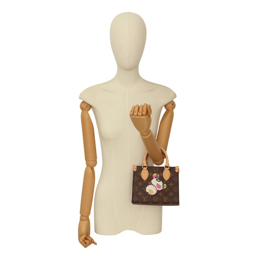 棕色 原花帆布 村上隆 棕色 原花 帆布 LV x TM OnTheGo BB 兩用包LV x TM OnTheGo BB 兩用包【LOUIS VUITTON LV 路易威登】 M13668-5