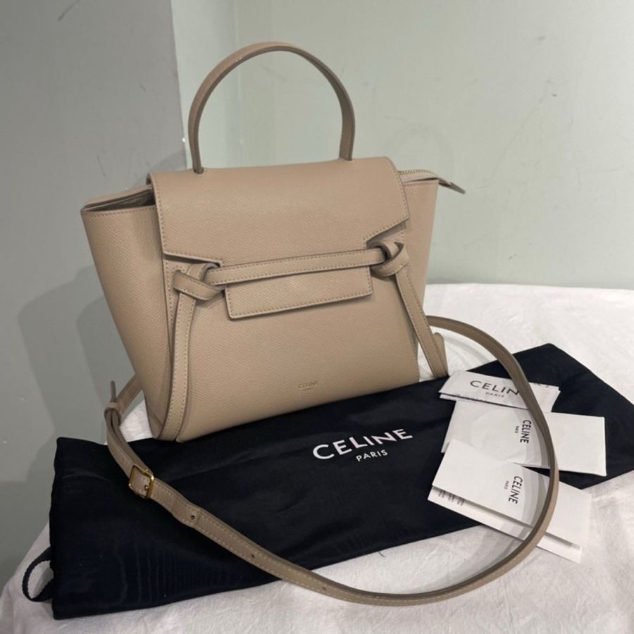 Celine Nano belt bag 奶茶色鯰魚包-11