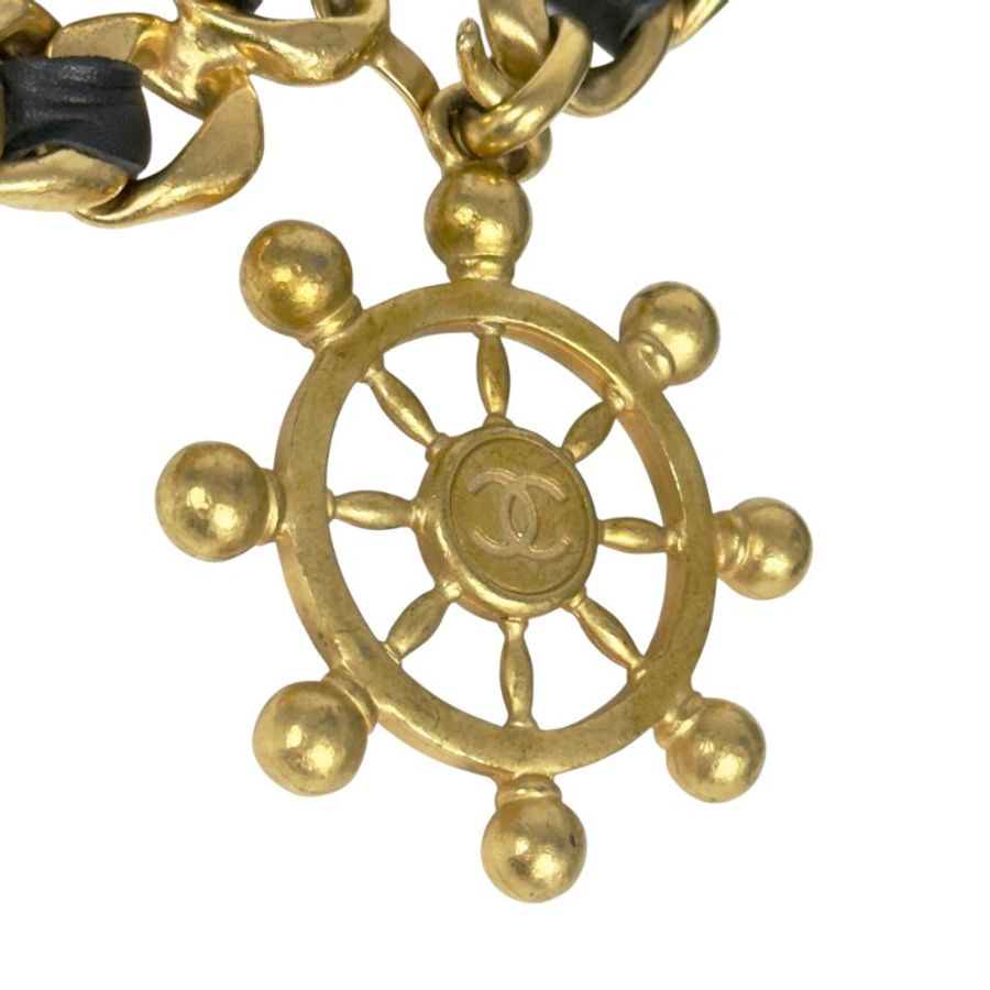 CHANEL 中古 CC 皮穿鏈 腰鏈-3