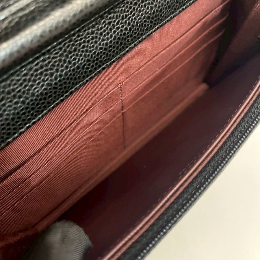 Chanel WOC 黑銀荔枝牛-17