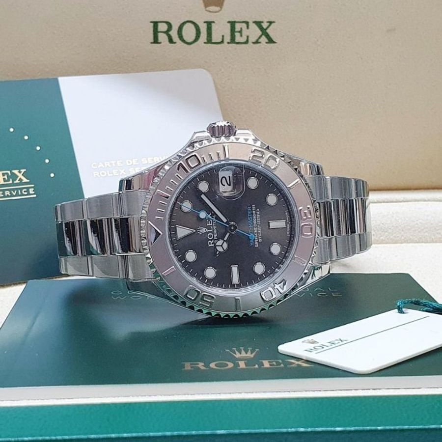 【大眾名錶】ROLEX 勞力士 268622 Yacht-Master 中型遊艇 灰面藍針 原廠保固 大眾名錶G333-4