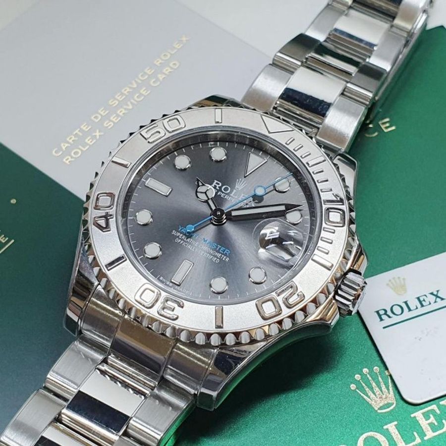 【大眾名錶】ROLEX 勞力士 268622 Yacht-Master 中型遊艇 灰面藍針 原廠保固 大眾名錶G333-5