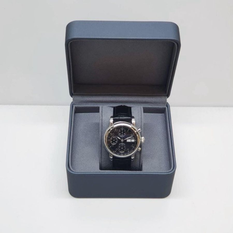 【大眾名錶】Montblanc萬寶龍 Star星辰系列 8451 黑色數字面盤 三眼計時 星期顯示 大眾名錶G334-9