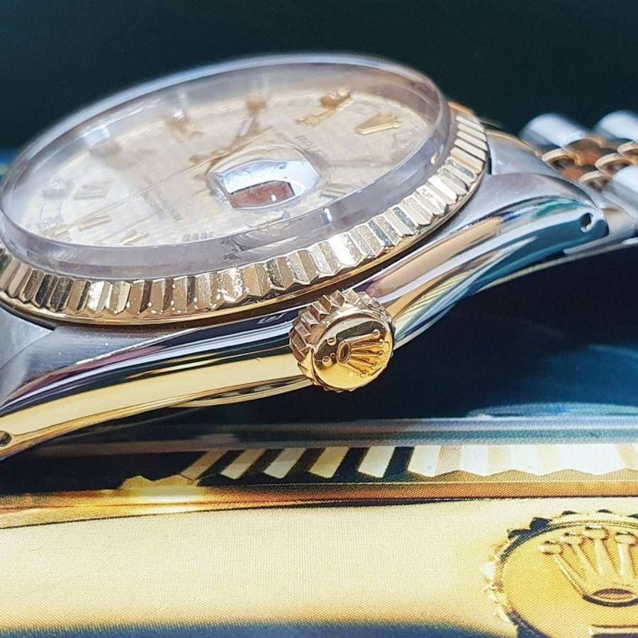 【大眾名錶】ROLEX 勞力士 16013 Datejust 市場少有 千鳥格紋面 羅馬鑽石時標 大眾名錶G335-6