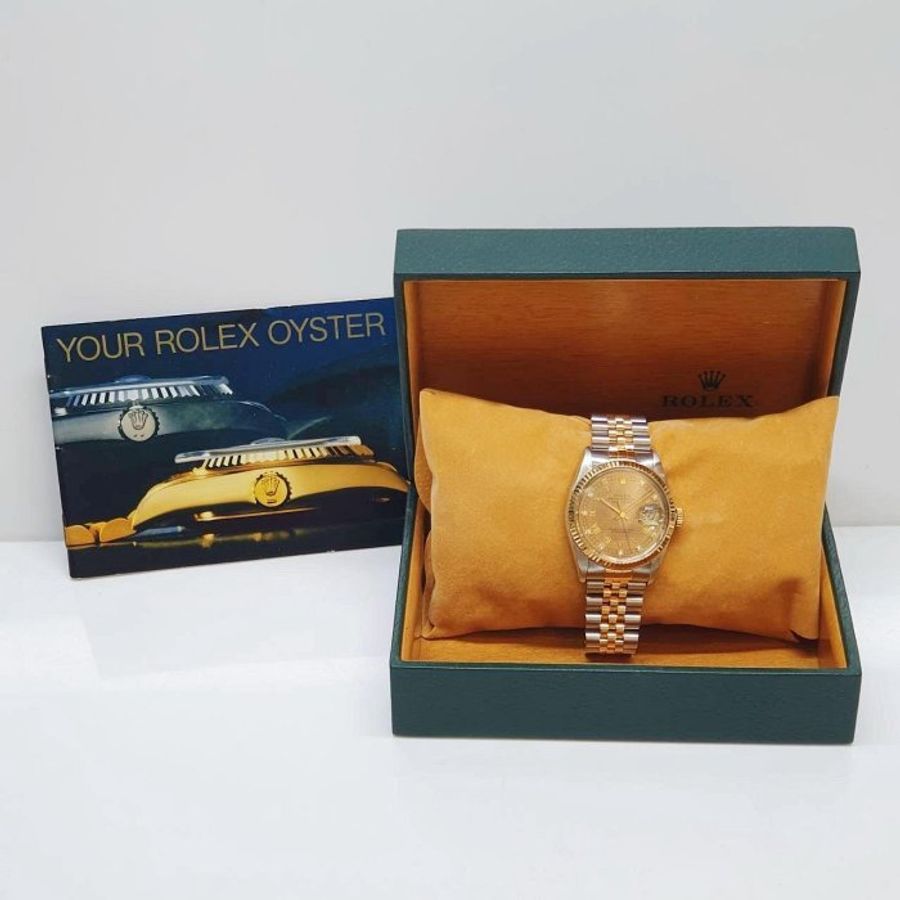 【大眾名錶】ROLEX 勞力士 16013 Datejust 市場少有 千鳥格紋面 羅馬鑽石時標 大眾名錶G335-9