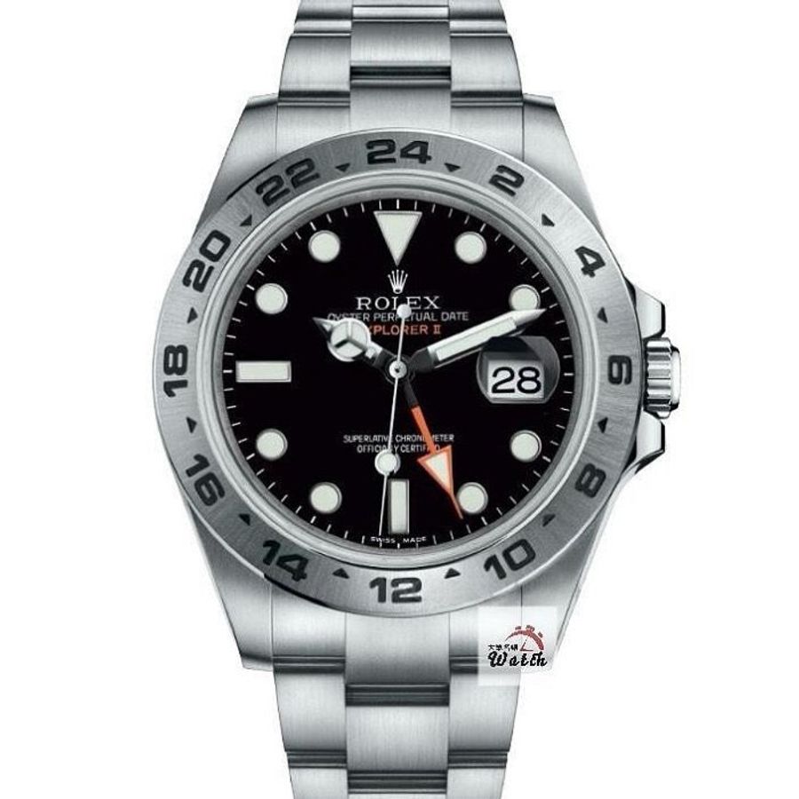 【大眾名錶】ROLEX 勞力士216570 Explorer ll 2019/03卡 探險家二號 黑面橘針 大眾名錶B1396-0