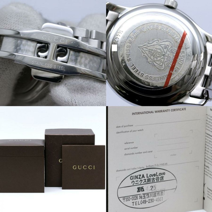 GUCCI G-Class 11鑽腕錶 YA055504 5500L 女士不鏽鋼腕錶 40444-10