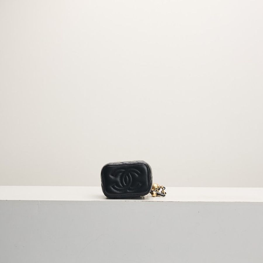 二手Chanel 金球小盒子 黑金羊 /芯片款-4