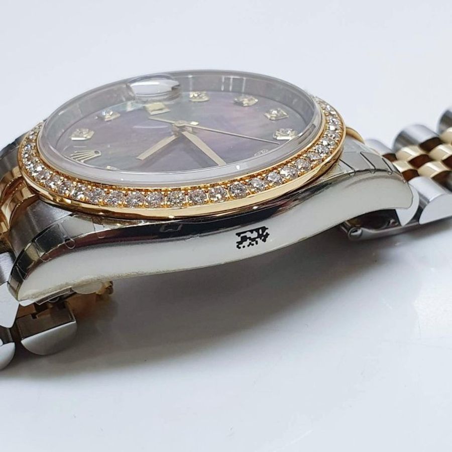 【大眾名錶】ROLEX 勞力士 116243 Datejust 2016/10 市場罕見款 9.8成新 錶頭錶扣原廠膠膜 原廠鑽圈 黑貝殼十鑽面盤 B1397-7