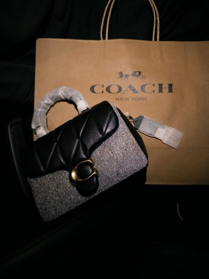 Coach tabby top handle 羊皮絎縫手提斜挎包-6