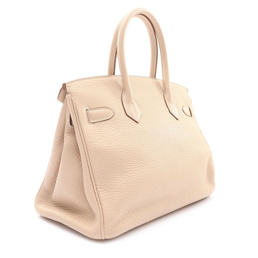 鑽石灰 Clemence 牛皮 Birkin 30 柏金包 手提包 □Q刻 銀扣【HERMES 愛馬仕】-1