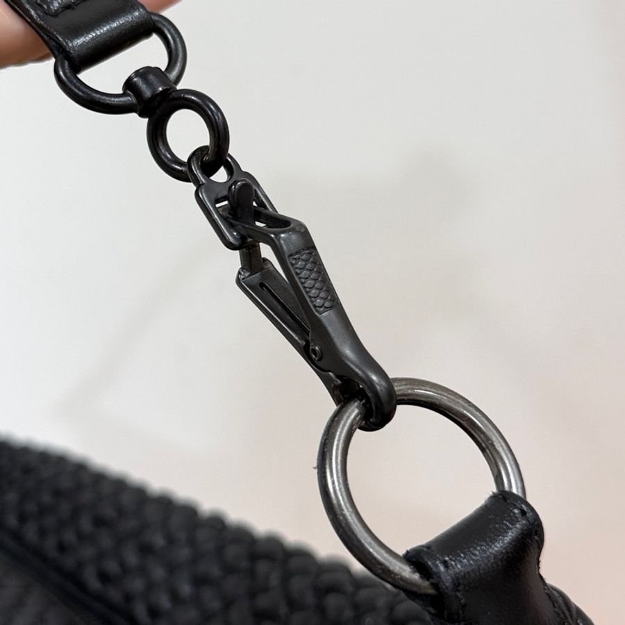 BOTTEGA VENETA BV 葆蝶家 hobo 黑 全皮 編織 便當包 飯盒包 手提包 肩背包 側背包 腋下包-20