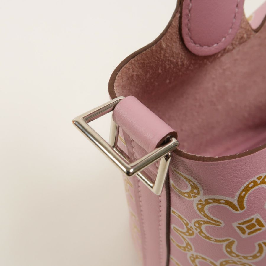 HERMES Swift皮革Picotin Micro Daisy 14手挽袋Mauve Sylvestre-15