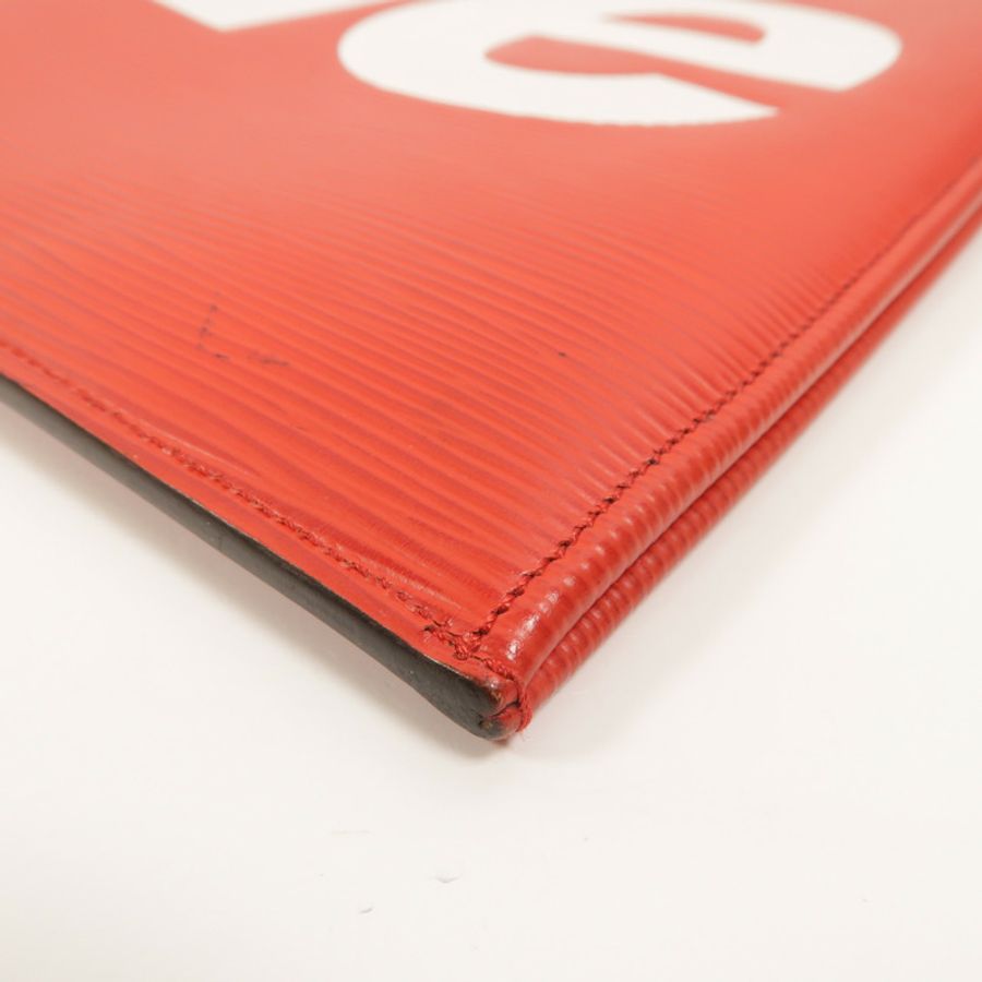 LOUIS VUITTON Epi Supreme Pochette Jules GM手拿包-9