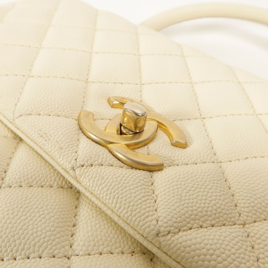 CHANEL 牛皮皮革Coco Handle Bag手挽肩背兩用袋-8