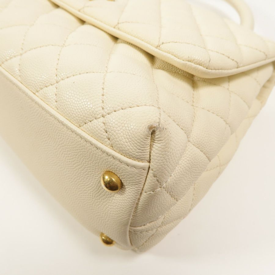 CHANEL 牛皮皮革Coco Handle Bag手挽肩背兩用袋-11