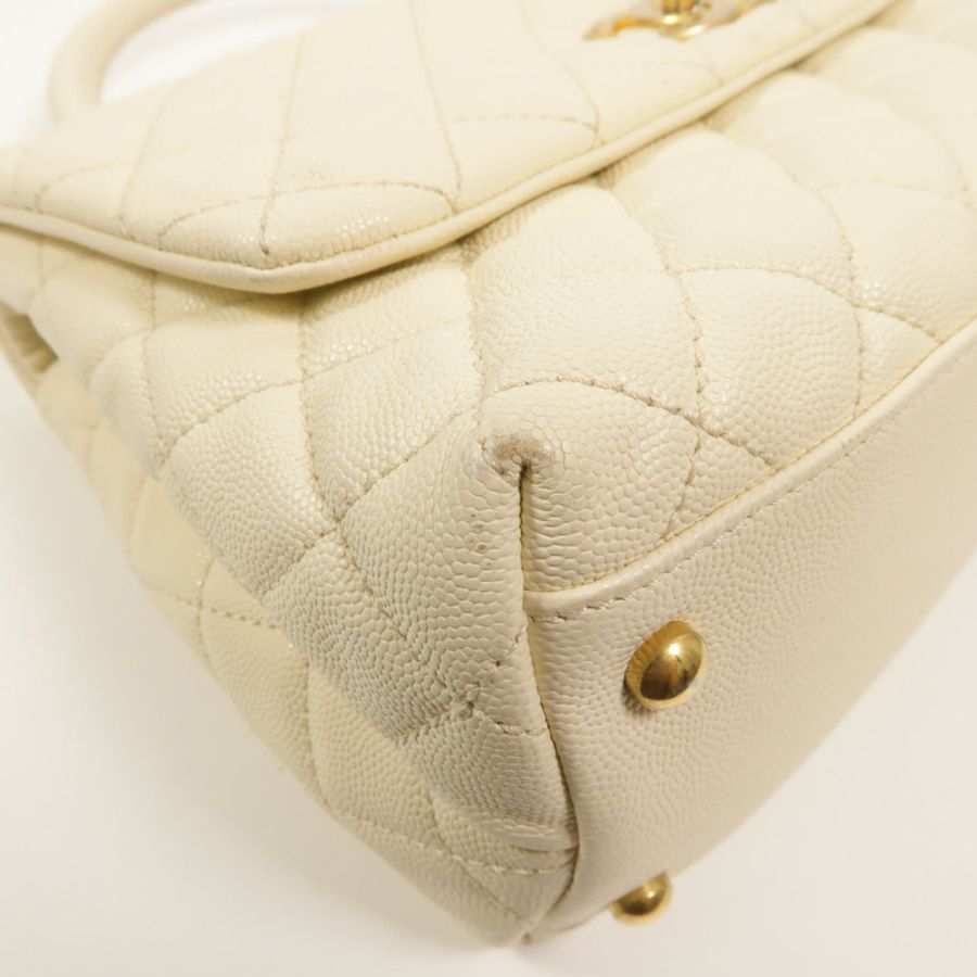 CHANEL 牛皮皮革Coco Handle Bag手挽肩背兩用袋-12