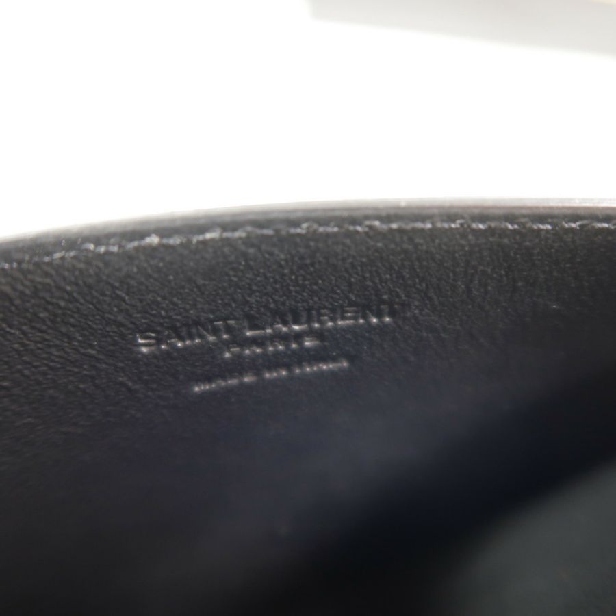 SAINT LAURENT 牛皮皮革Uptown Chain Wallet鏈帶肩背袋-11