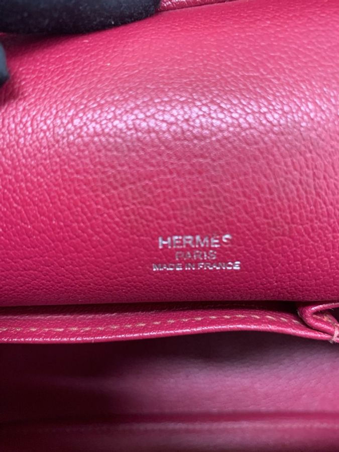 Hermes Jypsiere 28 石榴紅銀扣-4