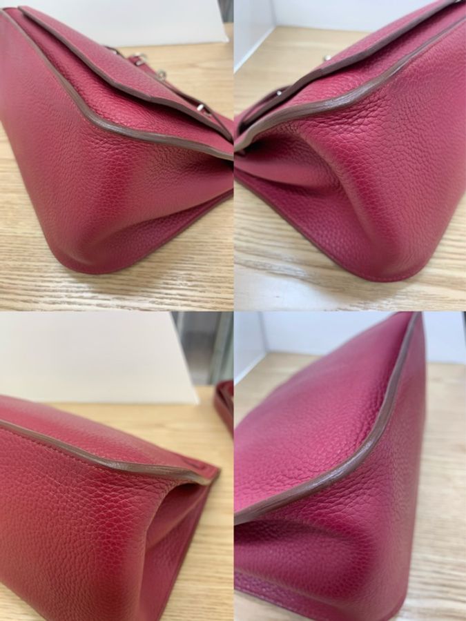 Hermes Jypsiere 28 石榴紅銀扣-7
