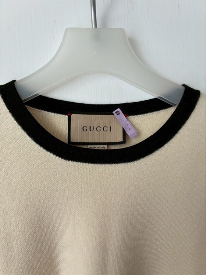 Gucci 100%羊毛刺繡logo上衣-1