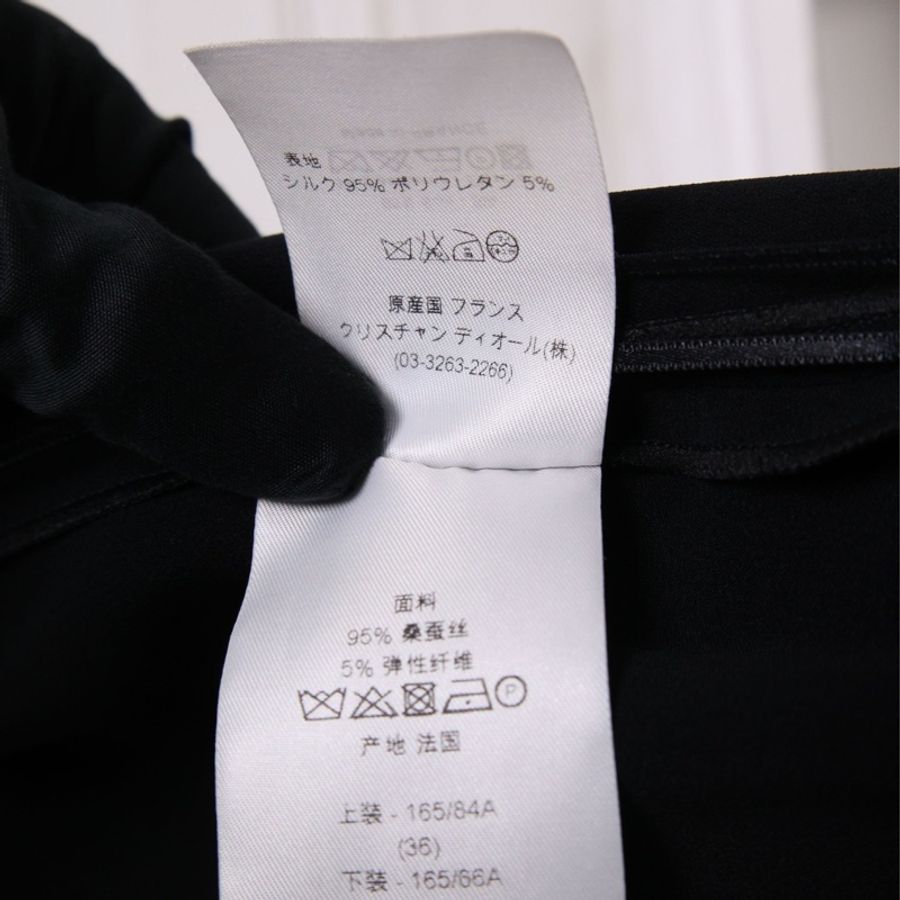 Dior 黑色针织露背两口袋无袖连体裤-26