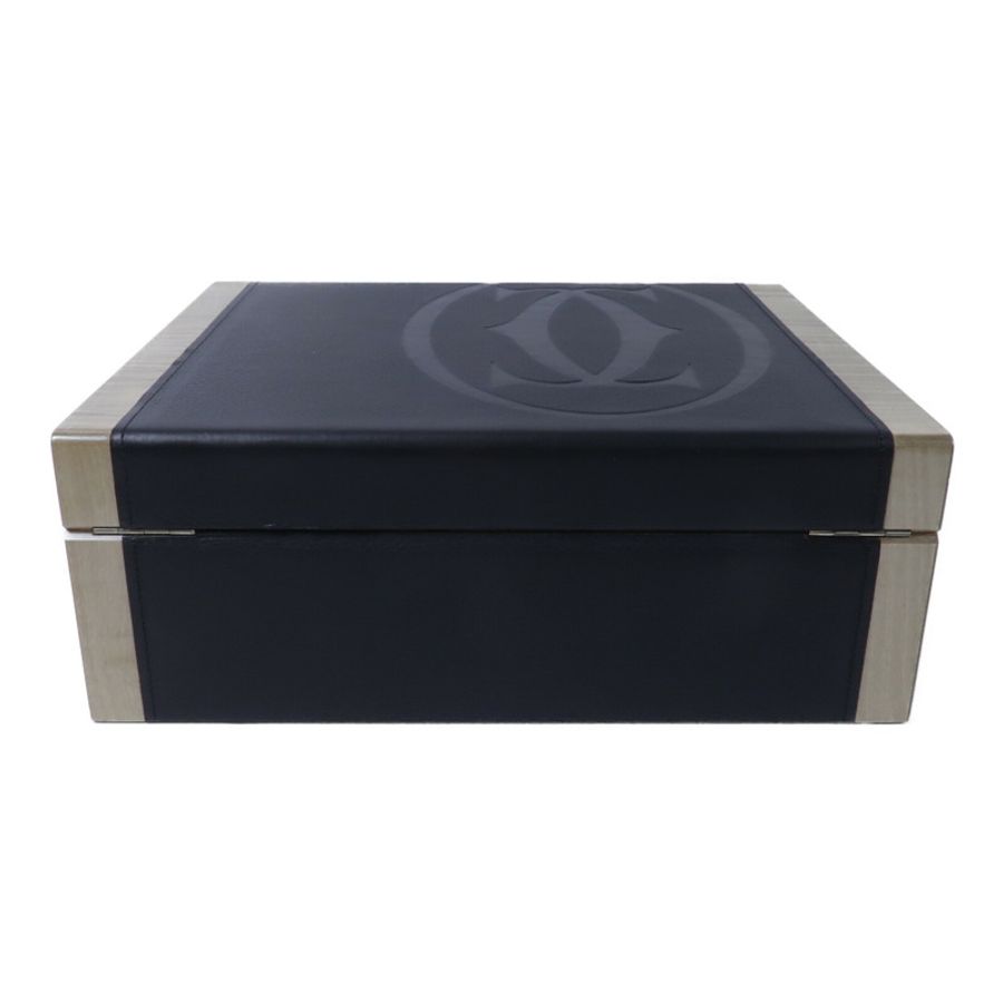 CARTIER 木材/牛皮皮革Humidor Cigar Box雪茄保濕盒-1