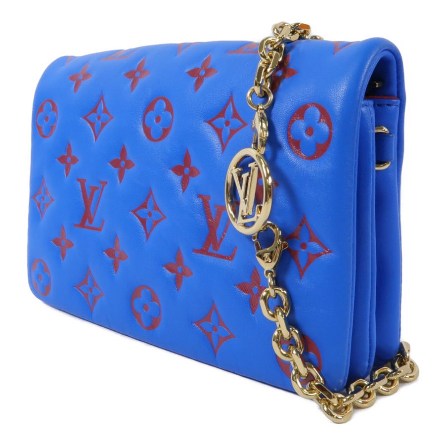 LOUIS VUITTON Monogram Embossed Pochette Coussin鏈帶肩背袋-2