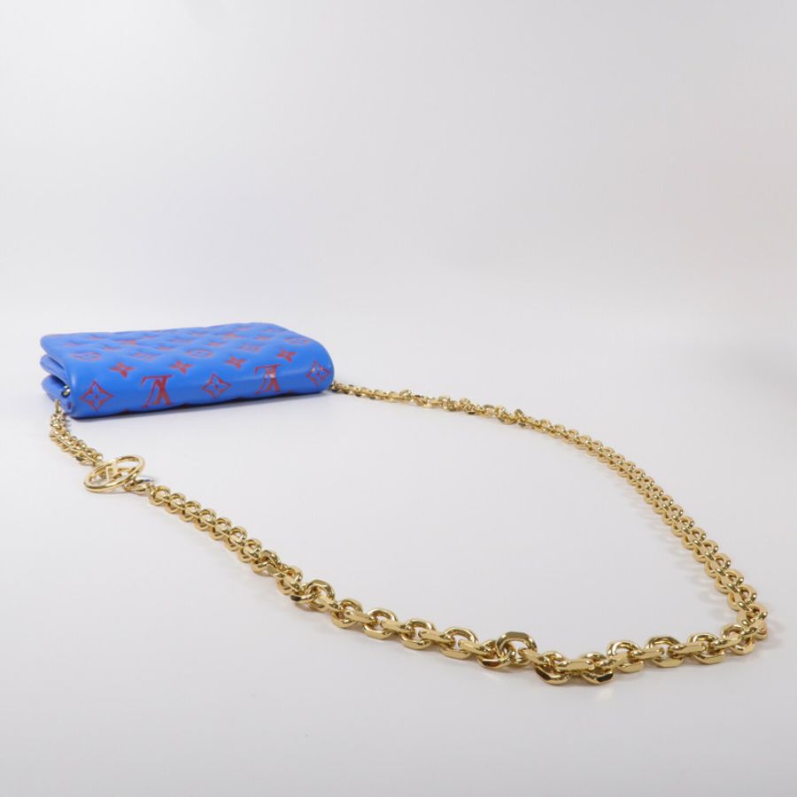 LOUIS VUITTON Monogram Embossed Pochette Coussin鏈帶肩背袋-6