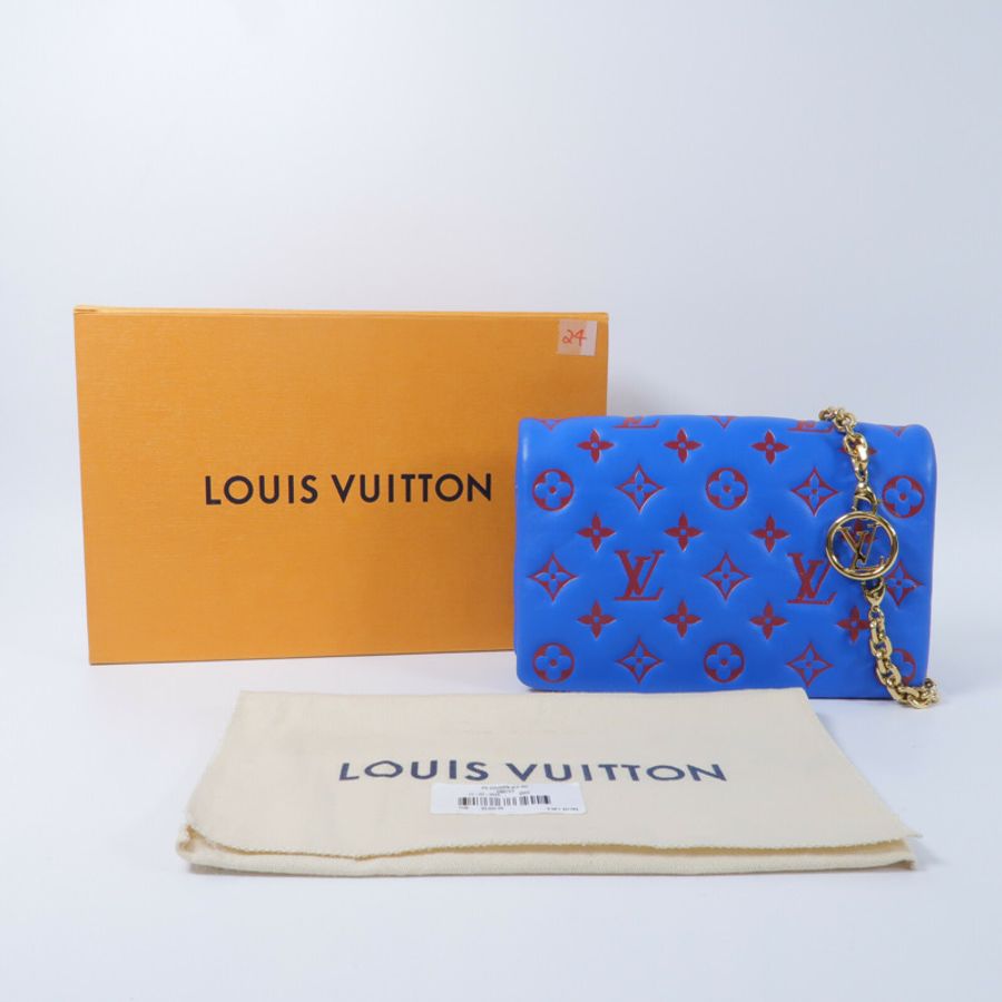 LOUIS VUITTON Monogram Embossed Pochette Coussin鏈帶肩背袋-7