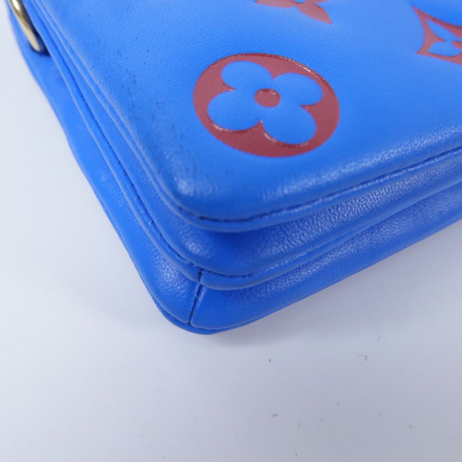 LOUIS VUITTON Monogram Embossed Pochette Coussin鏈帶肩背袋-8