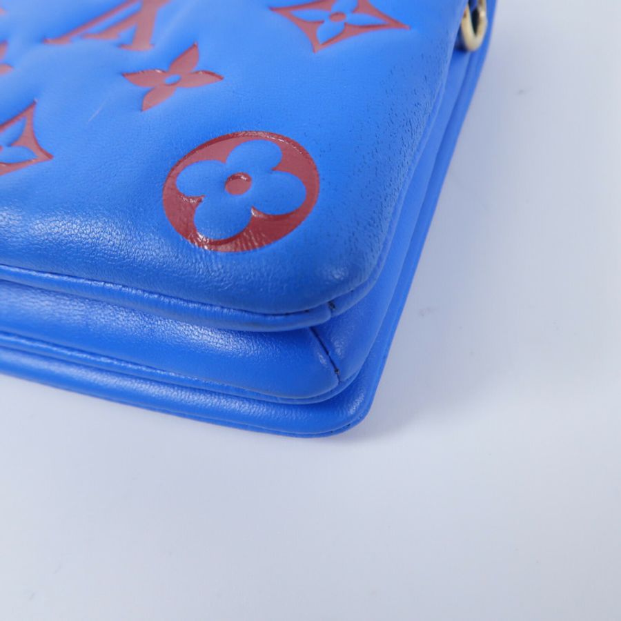 LOUIS VUITTON Monogram Embossed Pochette Coussin鏈帶肩背袋-11