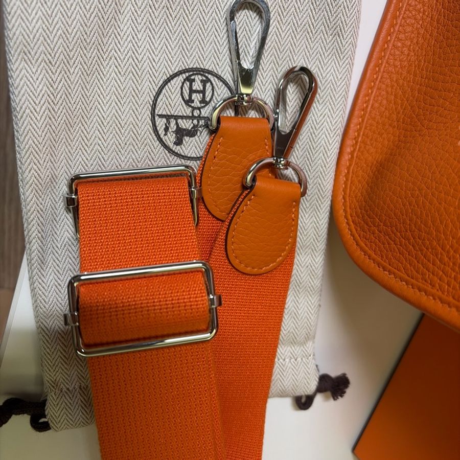 Hermès Evelyne23 愛馬仕橘 KD印-15