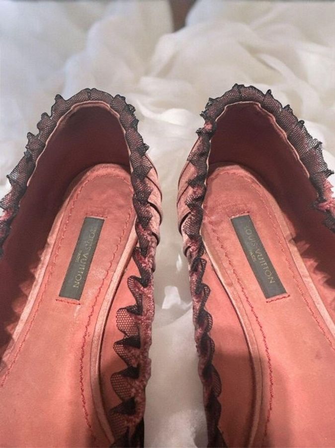 LV Louis Vuitton Balmoral緞面芭蕾舞娃娃鞋 36-1