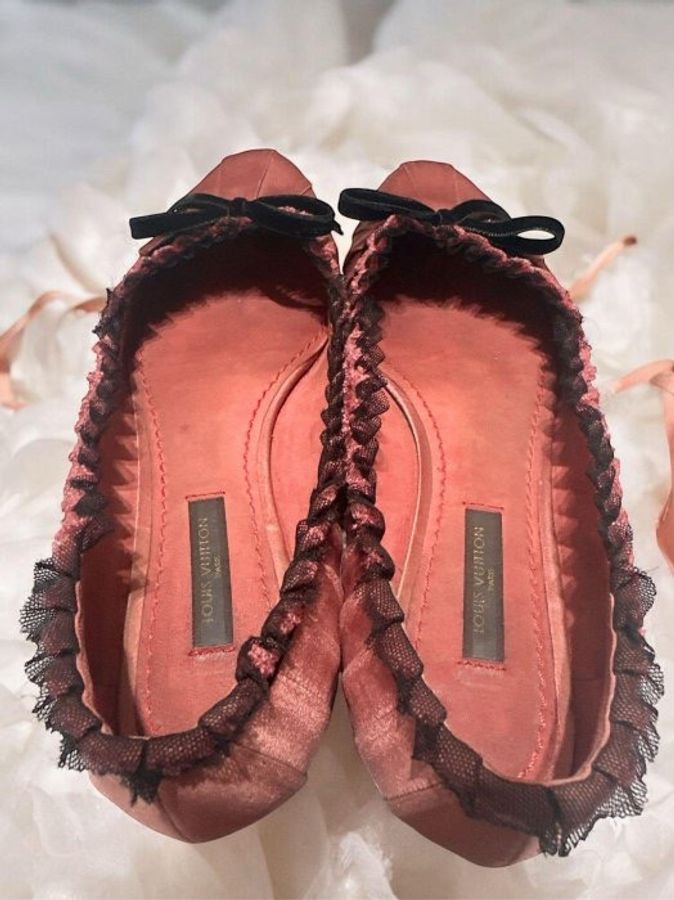 LV Louis Vuitton Balmoral緞面芭蕾舞娃娃鞋 36-2