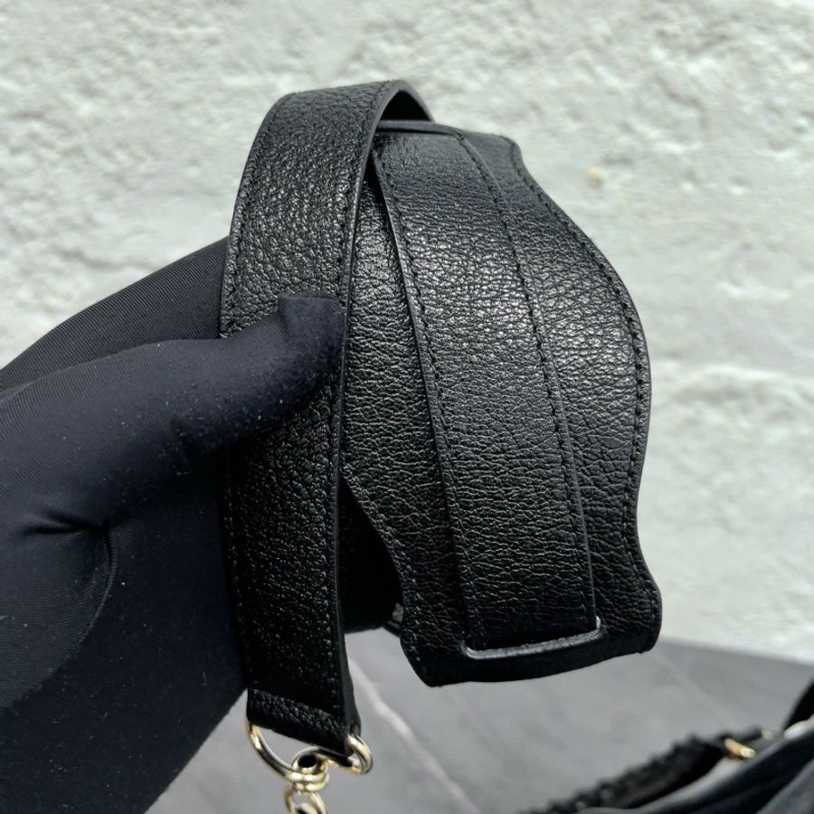 Balenciaga 巴黎世家 Metallic Edge Mini City 小羊皮機車包 黑金 mini-7