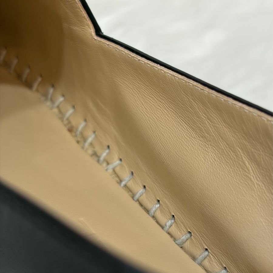 CHANEL G29762 黑色 漆亮羊皮 厚底 鉛筆鞋 鬆餅鞋 草編鞋 休閒鞋 平底鞋-25