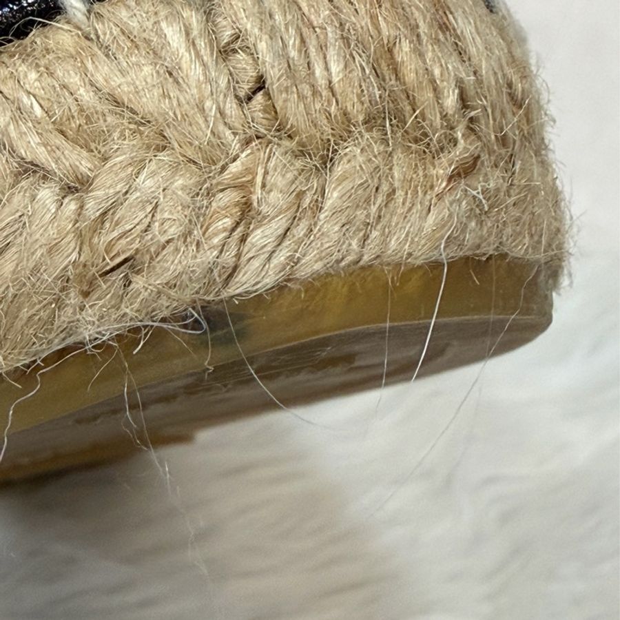 CHANEL G29762 黑色 漆亮羊皮 厚底 鉛筆鞋 鬆餅鞋 草編鞋 休閒鞋 平底鞋-28