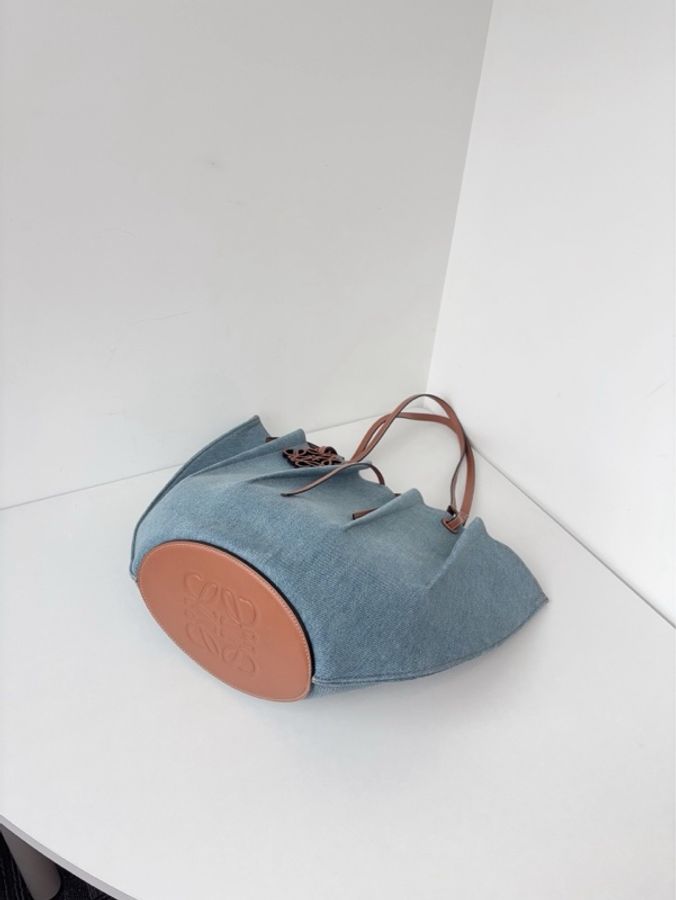 ✨Loewe羅意威|Shell Tote單肩菜籃子|寶藏丹寧大貝殼|99新-5
