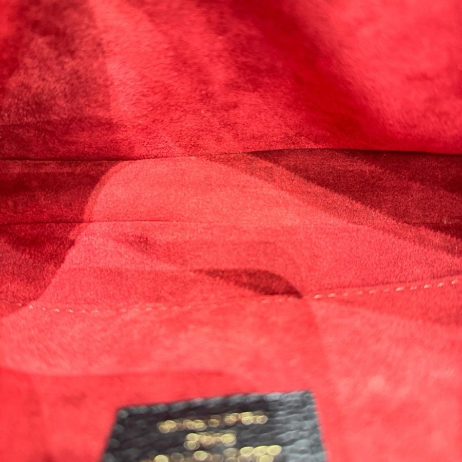 LV路易威登 Louis Vuitton 老花黑色全皮壓紋二合一手提包單肩包斜挎包 金扣 芯片款-8