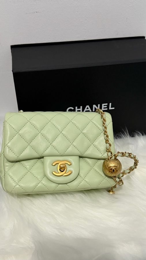 Chanel金球牛油果綠方胖🥑-0