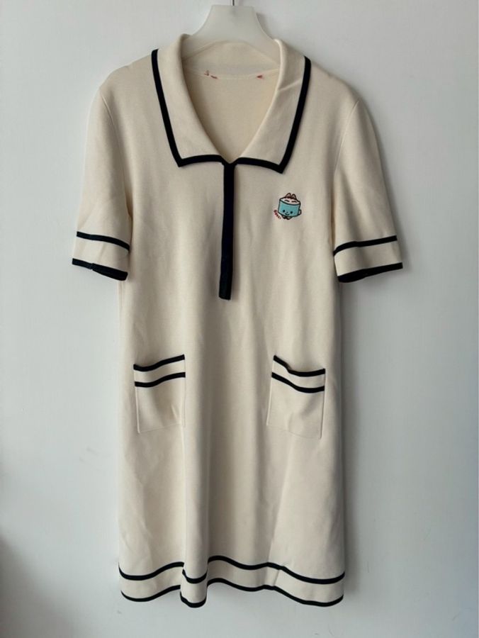 Gucci 刺繡學院風連身洋裝L號-0