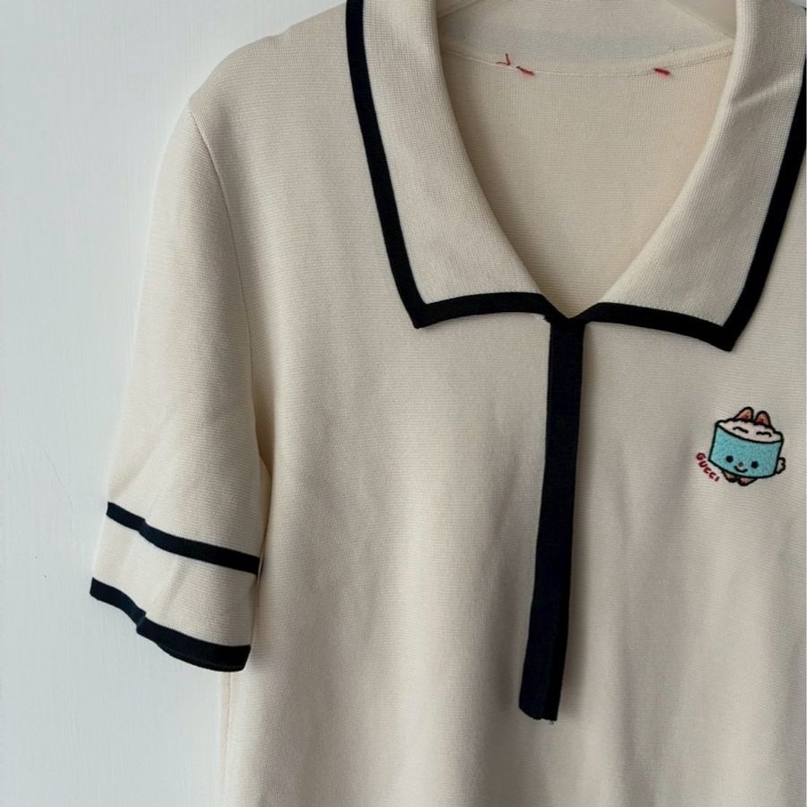Gucci 刺繡學院風連身洋裝L號-1