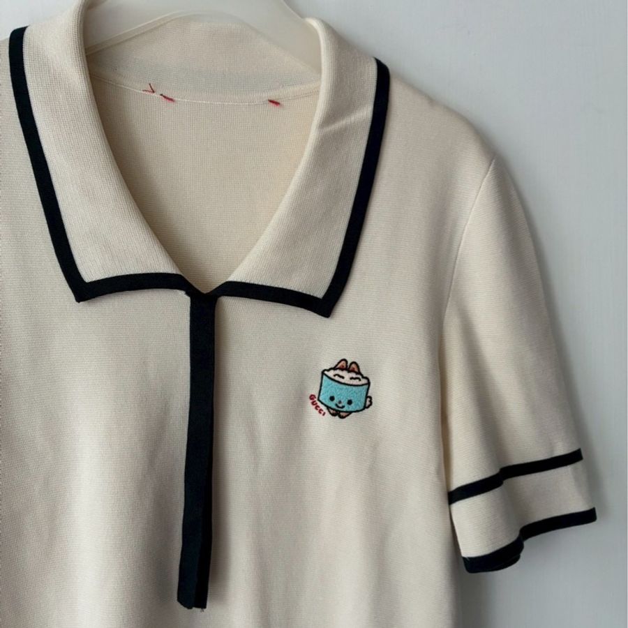 Gucci 刺繡學院風連身洋裝L號-2