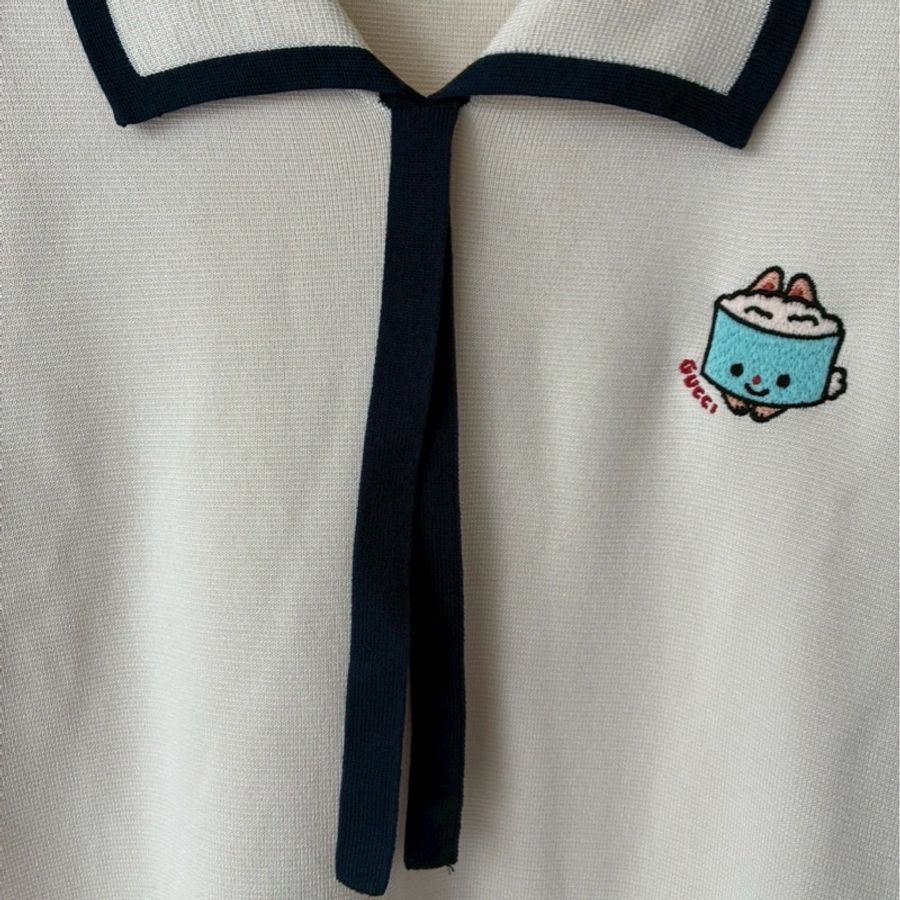 Gucci 刺繡學院風連身洋裝L號-4