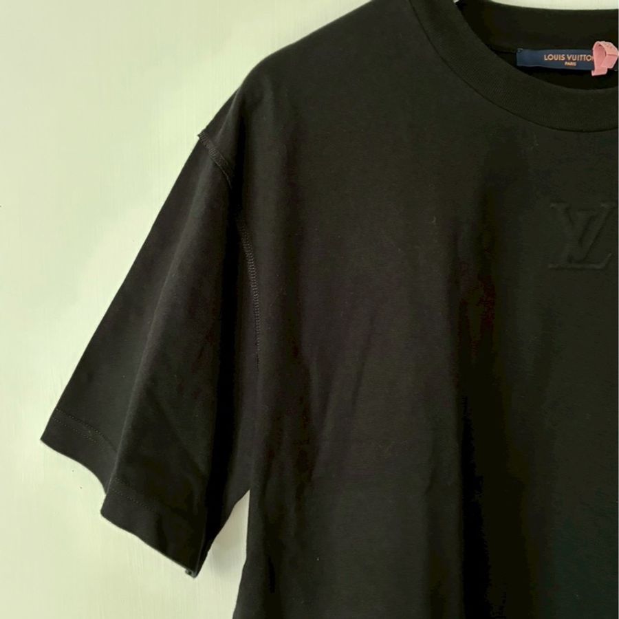 LV黑色logo短袖T恤-2