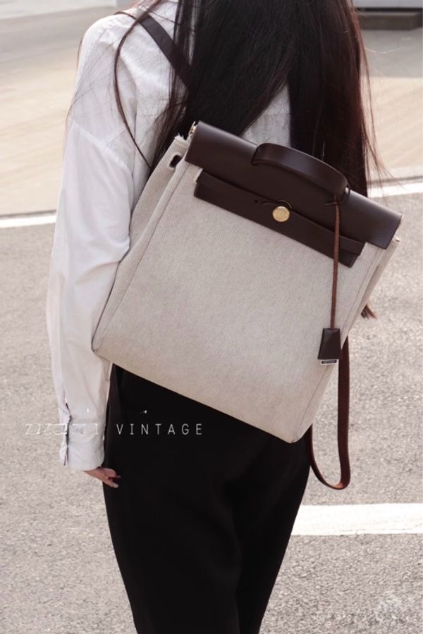 愛馬仕hermes herbag31金棕双肩/双袋 背包-0