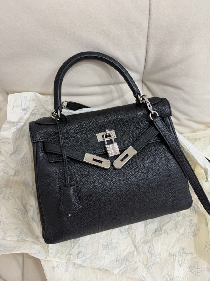 Hermes Kelly28 黑銀 Togo 內縫 愛馬仕 2013年-2